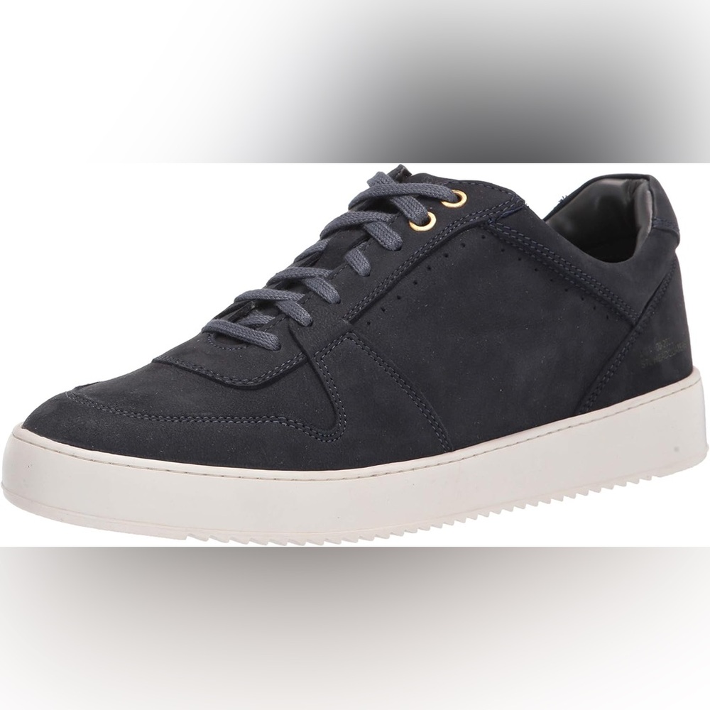 Crevo Men's Leather Navy Siggy Dress Sneakers Size 11